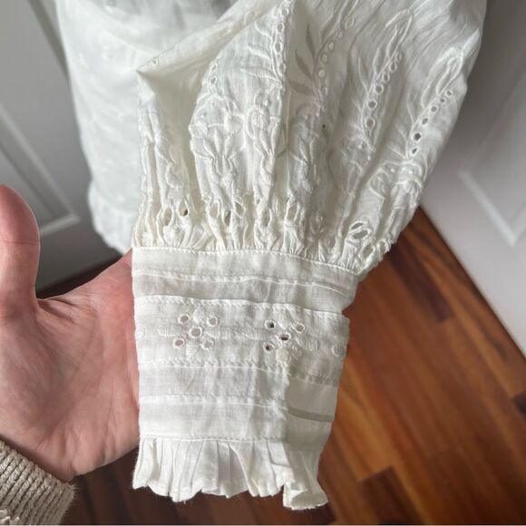 Reformation White Eyelet Wrap Dress - Picture 9 of 9
